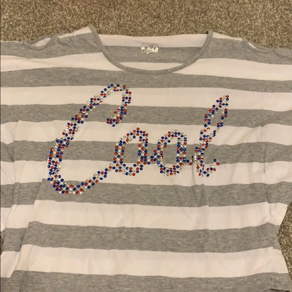 Girls semi cropped poncho T-shirt